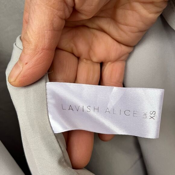 Lavish Alice grey vintage long sawn in ties coat w/free panels, fabulous, XS - Picture 13 of 13